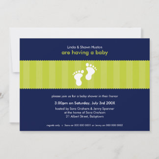 INVITATIONS baby showers :: pieds heureux 12L