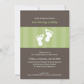 INVITATIONS baby showers :: pieds heureux 13P