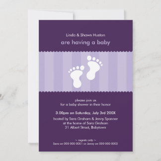 INVITATIONS baby showers :: pieds heureux 15P