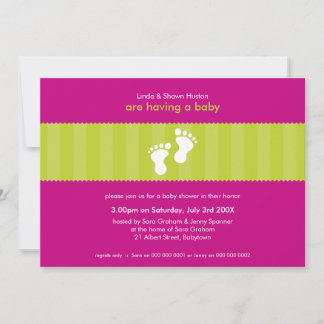 INVITATIONS baby showers :: pieds heureux 5L