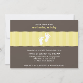 INVITATIONS baby showers :: pieds heureux 6L