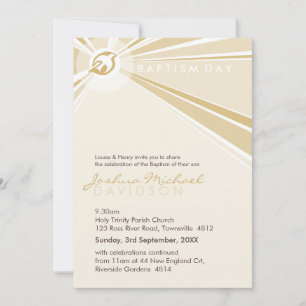 Invitations BAPTISM :: colombe moderne 2P
