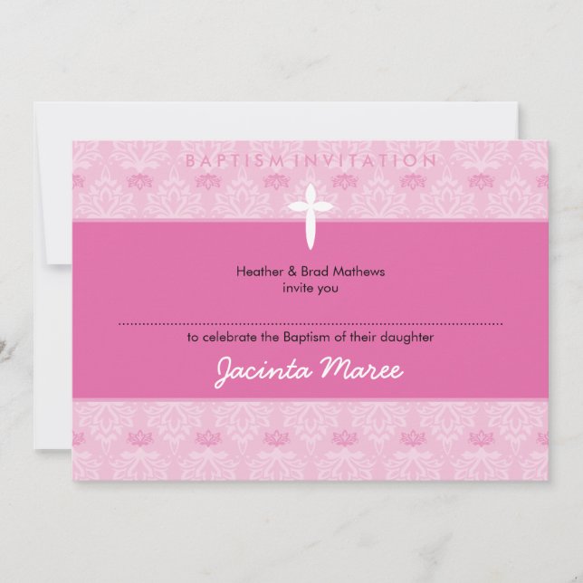 INVITATIONS BAPTISME STYLISH :: jolie 2aL (Devant)