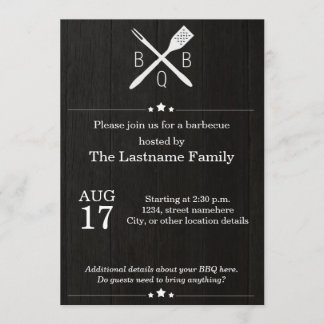 Invitations barbecues rustiques et modernes