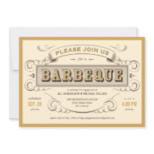 Invitations barbecues Vintages uniques