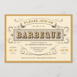 Invitations barbecues Vintages uniques
