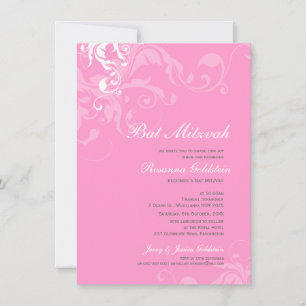 INVITATIONS BAT MITZVAH : bella 1P