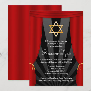 Invitations Bat mitzvah de la Star de David