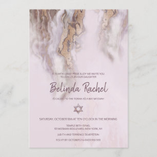 Invitations Bat mitzvah  Or Rose