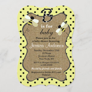 Invitations Bee Baby Shower