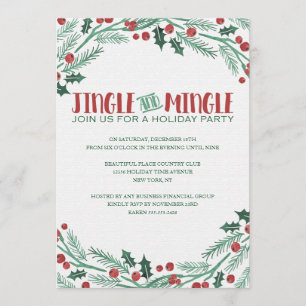 Invitations Berry Jingle et Mingle Holiday Party