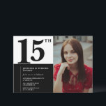 Invitations Black 15e anniversaire Elegant Chic<br><div class="desc">Invitations Black 15e anniversaire Elegant Chic</div>