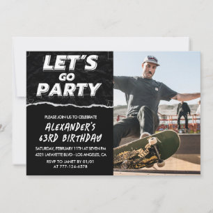 Invitations Black 63e anniversaire Hommes Photo