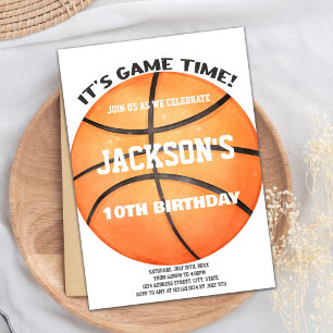 Invitations blanches de la balle de basket-ball