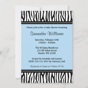 Invitations bleues de baby shower de garçon de
