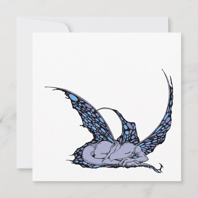 Invitations (bleues) de sommeil Dragonette (Devant)