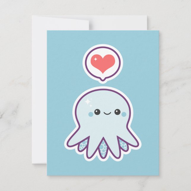 Invitations bleues mignonnes de fête (Devant)