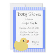 Invitations bleues mignonnes douces de baby shower