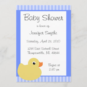 Invitations bleues mignonnes douces de baby shower