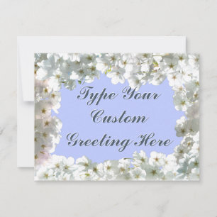 Invitations Blue Blossom Cartes RSVP personnalisée