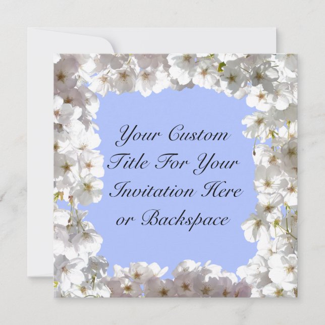 Invitations Blue Blossom Cartes RSVP personnalisée (Devant)