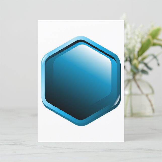 Invitations Blue Hexagon (Créateur téléchargé)