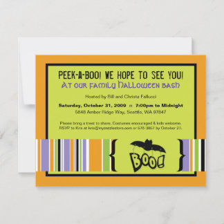 Invitations Boo Halloween