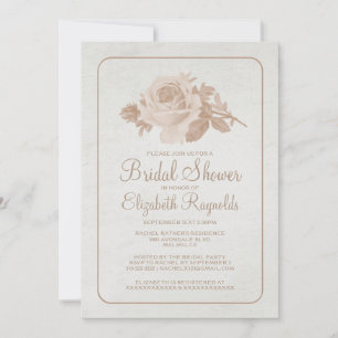 Invitations Brown de Fêtes des mariées florales/fl