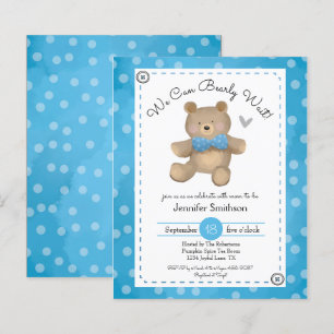 Invitations budgétaires du Baby shower de l'ours e