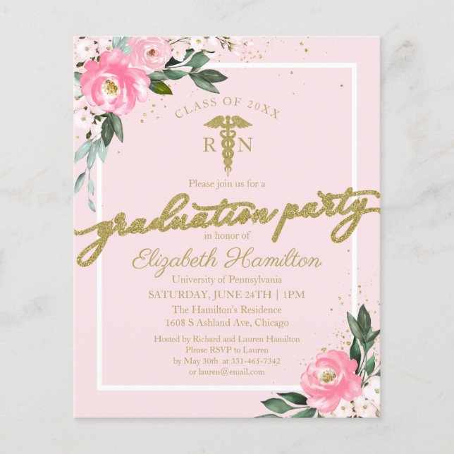 Invitations budgétaires École de soins infirmiers  (Devant)