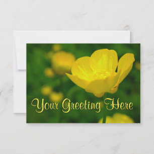 Invitations Buttercup personnalisées Bouton Cartes