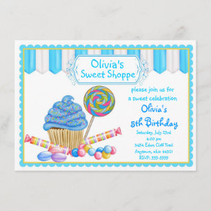 Invitations Candy Cupcake