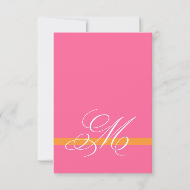 Invitations Carrés Swirl Pink Silver RSVP (Devant)