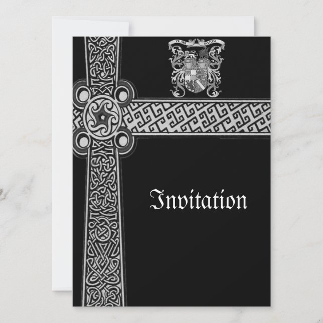 Invitations celtiques médiévaux de conception (Devant)