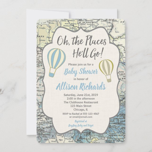 Invitations chaudes de baby shower de garçon de (Devant)