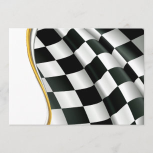 Invitations Checkered de drapeau