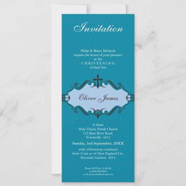 INVITATIONS CHRISTENING :: viva 10P (Devant)