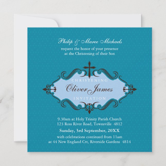 INVITATIONS CHRISTENING :: viva 10SQ (Devant)