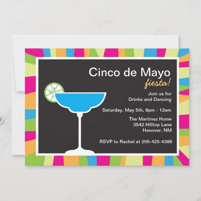 Invitations Cinco de Mayo Margarita (Devant)