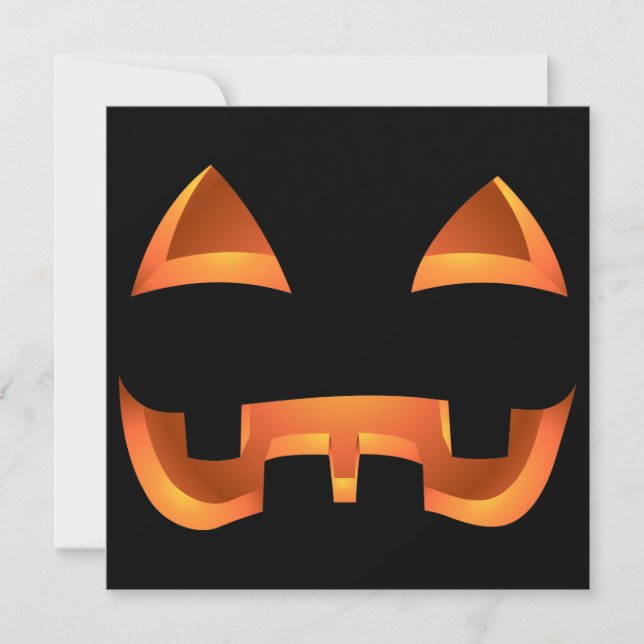 Invitations citrouilles Cartes Halloween personnal (Devant)
