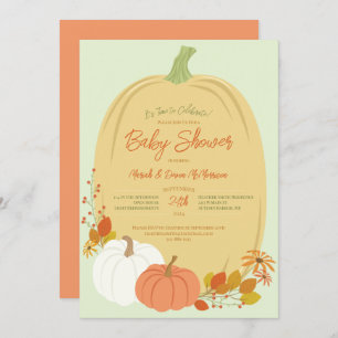 Invitations Citrouilles d'automne de douche bébé
