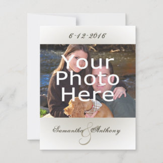 Invitations Classique Simple Photo Wedding
