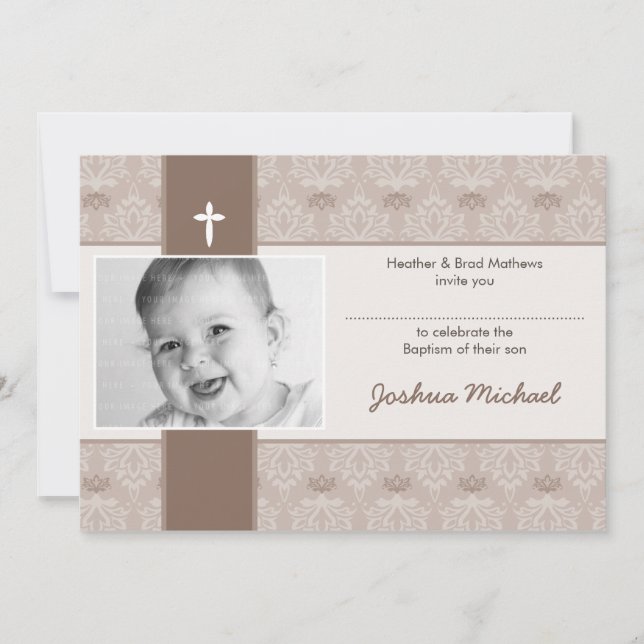 INVITATIONS CLASSY BAPTISM :: jolie 4L (Devant)