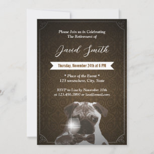 Invitations Classy Carlin & Wine Retirement Party