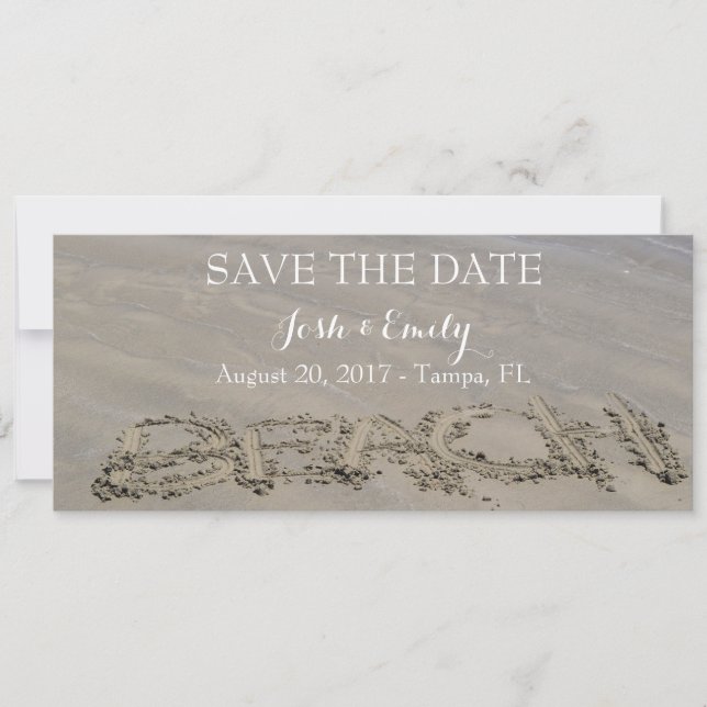 Invitations Clear Sandy Beach (Devant)