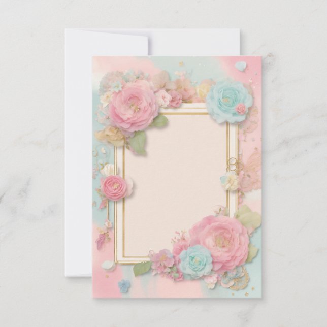 Invitations Colorées Pour Relative & Amis (Devant)