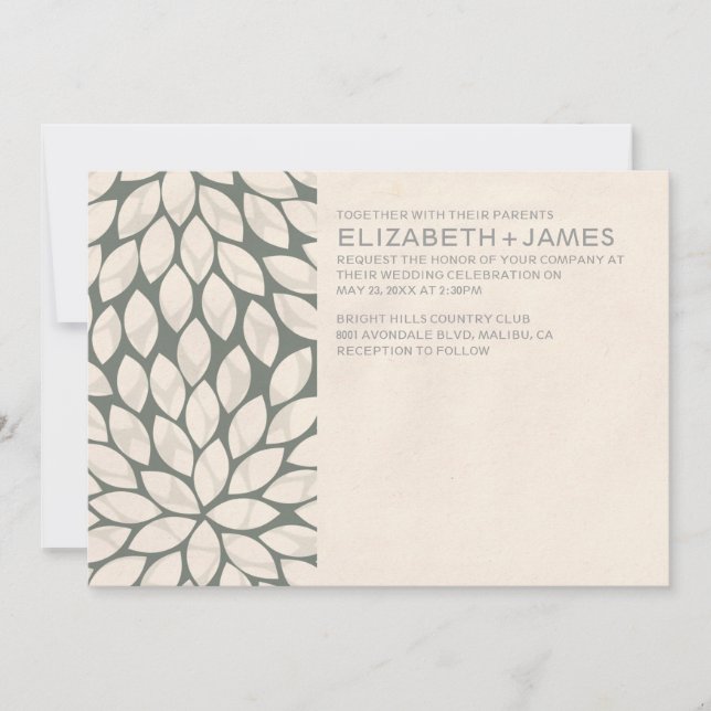 Invitations contemporaines élégantes de mariage (Devant)