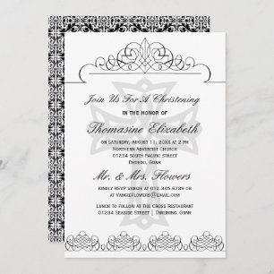 Invitations croisées de mots noirs et blancs