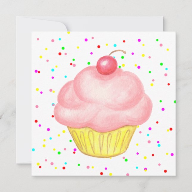 Invitations Cupcake (Devant)