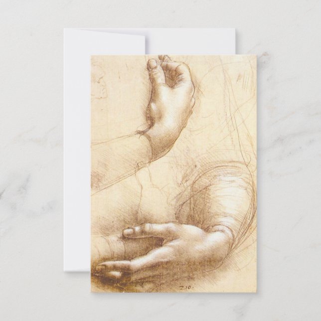 Invitations Da Vinci Hands (Devant)